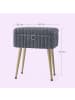 SONGMICS Sitzhocker Glamor in Grau - (B)30 x (H)50 x (T)40 cm