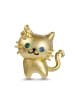 GNOCE Sterling Silber vergoldet Kätzchen Zirkonia