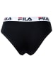 Fila Slip 4er Pack in Schwarz/Grau