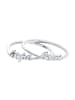 Elli Ring 925 Sterling Silber Hope-Schriftzug, Love-Schriftzug, Ring Set in Weiß