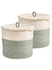 Beliani 2er-Set Korb SILOPI in Beige/Grün