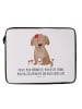 Mr. & Mrs. Panda Notebook Tasche Hund Dame mit Spruch in Weiß