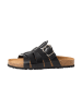 Tamaris Flache Sandalen aus Leder Schwarz