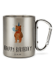 Mr. & Mrs. Panda Tasse Bär Geburtstag mit Spruch in Silber