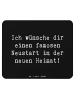 Mr. & Mrs. Panda Mauspad Spruch Neustart Umzug mit Spruch in Schwarz