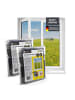 EASYmaxx Moskitonetz Fenster 2er-Set 110x130cm schwarz mit Klettverschluss Transparent