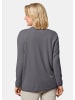 GOLDNER Cardigan in langer offener Form in grau