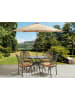 Beliani 6-tlg Gartentisch Set SALENTO in Braun/Beige