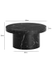 KADIMA DESIGN Couchtisch 60x60x30 cm Sofatisch in Marmor-Optik Modern, in Schwarz
