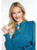 faina Bluse in Smaragd Blau