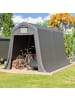 ABRIHOME Gerätehaus in Grau 366x213x225 cm wasserdicht mit Spitzdach Fenster