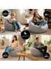 Lumaland Sitzsack Comfort 120l hellgrau  grau
