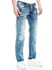 Rusty Neal Jeans Hose "RUBEN" Ice Washed Normal in Hell Blau