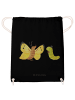 Mr. & Mrs. Panda Jutebeutel Raupe Schmetterling ohne Spruch in Schwarz