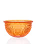 MARELIDA Glasschale Vintage Boho Schüssel mit Blumenmuster 210ml in orange