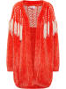 IZIA Damen Chenille Cardigan in Orange