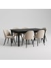ebuy24 Essgruppe Amaretta Schwarz,Beige 180 x 100 cm