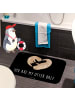 Mr. & Mrs. Panda Badezimmerteppich Otter Herz mit Spruch in Schwarz