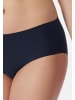 Schiesser Panty Invisible Cotton in Weiß / dunkelblau