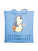 Mr. & Mrs. Panda Shopping Tasche Postbote Leidenschaft mit Spruch in Sky Blue