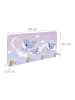 relaxdays Kindergarderobe "Wal" in Grau/ Weiß - (B)40 x (H)20 x (T)5,5 cm