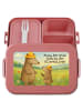 Mr. & Mrs. Panda MEPAL Bentobox Bären mit Hut Design mit Spruch in Rot Pastell
