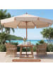 COSTWAY Sonnenschirm mit Volant 300 cm in Beige