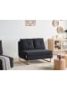Beliani Schlafsofa JERSLEV in Schwarz/Braun - (W) 120 x (H) 87 x (L) 84 cm