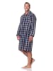 NORMANN Langarm Nachthemd gewebt - 88871 in blau