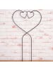 AltoBelli Rankhilfe AMORE Herz Stab Metall lackiert mit 2 HERZEN 60 cm