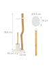 relaxdays WC Garnitur in Weiß/ Natur - (B)23 x (H)78,5 x (T)18 cm