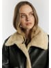 DreiMaster Vintage Lederjacke Aus Shearling in Schwarz