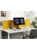 Beliani Schreibtischtrennwand WALLY in Gelb - (W) 180 x (H) 40 x (L) 2 cm