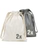 DuneDesign 4er Set Packbeutel Lenaro in Grau