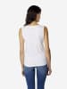 KOROSHI Damen-Tanktop mit Glitzer in weiß
