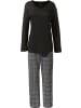 Erwin Müller Single-Jersey Schlafanzug in schwarz