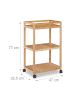 relaxdays Servierwagen in Natur - (B)47x (H)77 x (T)32,5 cm