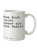 Mr. & Mrs. Panda Tasse Mein Buch riecht besser... mit Spruch in Weiß