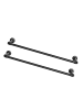 SONGMICS 2er-Set: Wand‑Kleiderstange Dalson in Schwarz - (B)30 x (H)7 x (T)92 cm