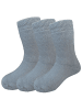 Yalion 3er-Set: Antirutschsocken Vollplüsch in Grau