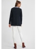 Oxmo Strickjacke Strickjacke OXHilda 21900015-ME Strickjacke im Perlstrickmuster in Dunkelblau
