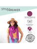 styleBREAKER Einfarbiger Musselin Dreiecksschal in Rosa