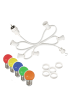 SATISFIRE Garten Party Lichterkette Illu 20 bunte LED Kugellampen 10m weiß