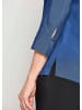 GOLDNER Viskosebluse mit 3/4-Ärmeln, Rundhals in royalblau