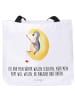 Mr. & Mrs. Panda Tote Bag Pinguin Mond mit Spruch in Weiß
