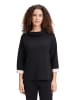 Betty Barclay Sweatshirt mit hohem Kragen in Patch Black/Cream