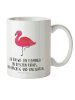 Mr. & Mrs. Panda Kaffeebecher Flamingo Classic mit Spruch in Weiß