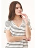 Organication T-Shirt "WOR15206" in Cremeweiß/Schwarz