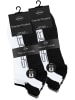 Vincent Creation® Sneaker Socken 8 Paar, mit Hochferse in Schwarz/Grau/Weiss