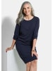 GOLDNER Kurzgröße:  Jerseykleid mit Krepp-Qualität in marine